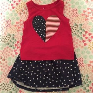 Toddler shirt and skirt